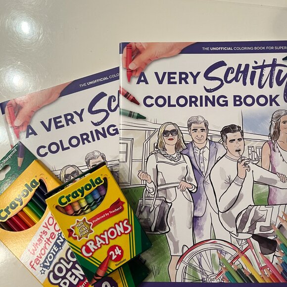 Schitt's Creek Coloring Book Bundle with Crayons and Colored Pencils (h/x) - Picture 6 of 11